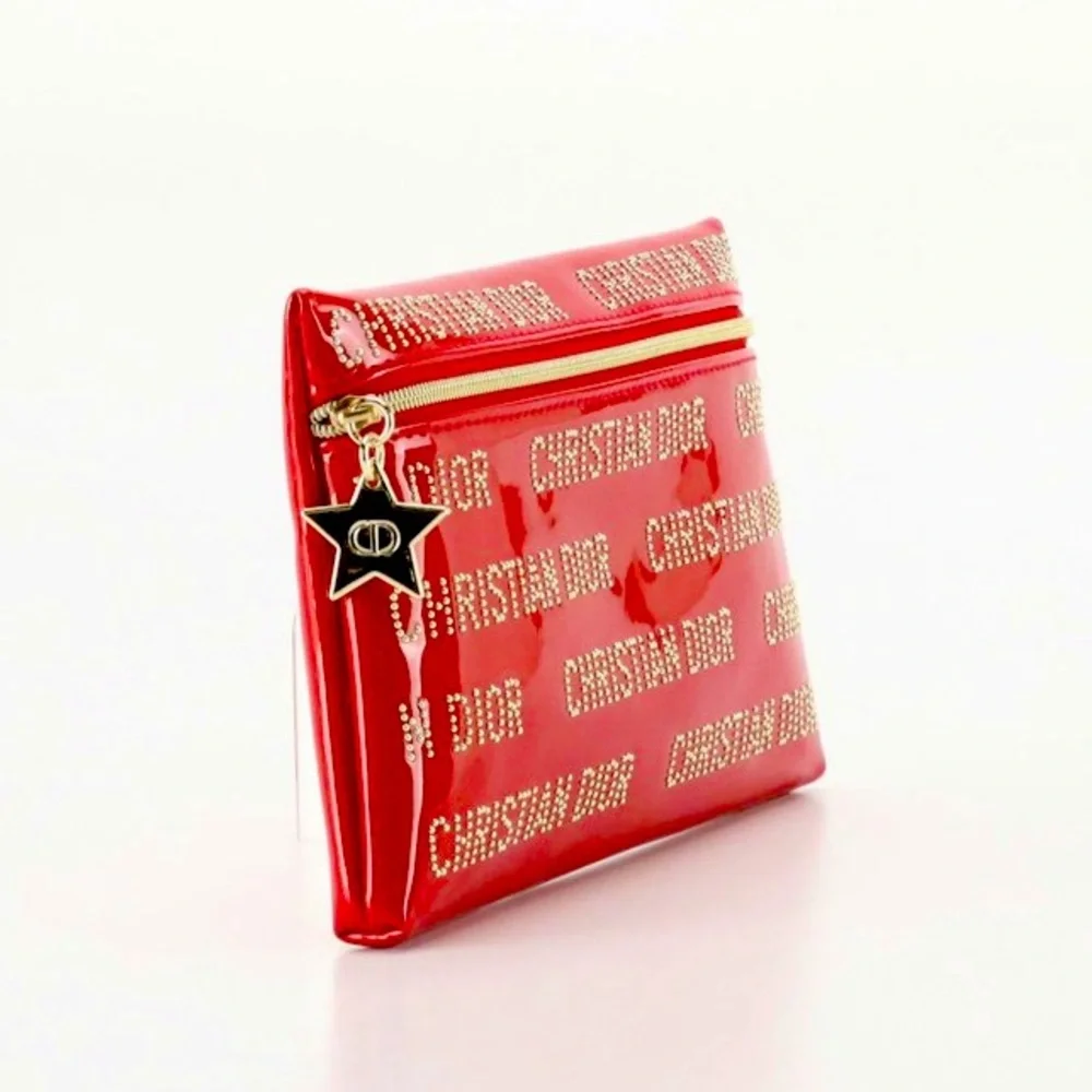 Dior Limited Edition Red & Gold Cosmetic Pouch - Authentic - Picture 2 of 5